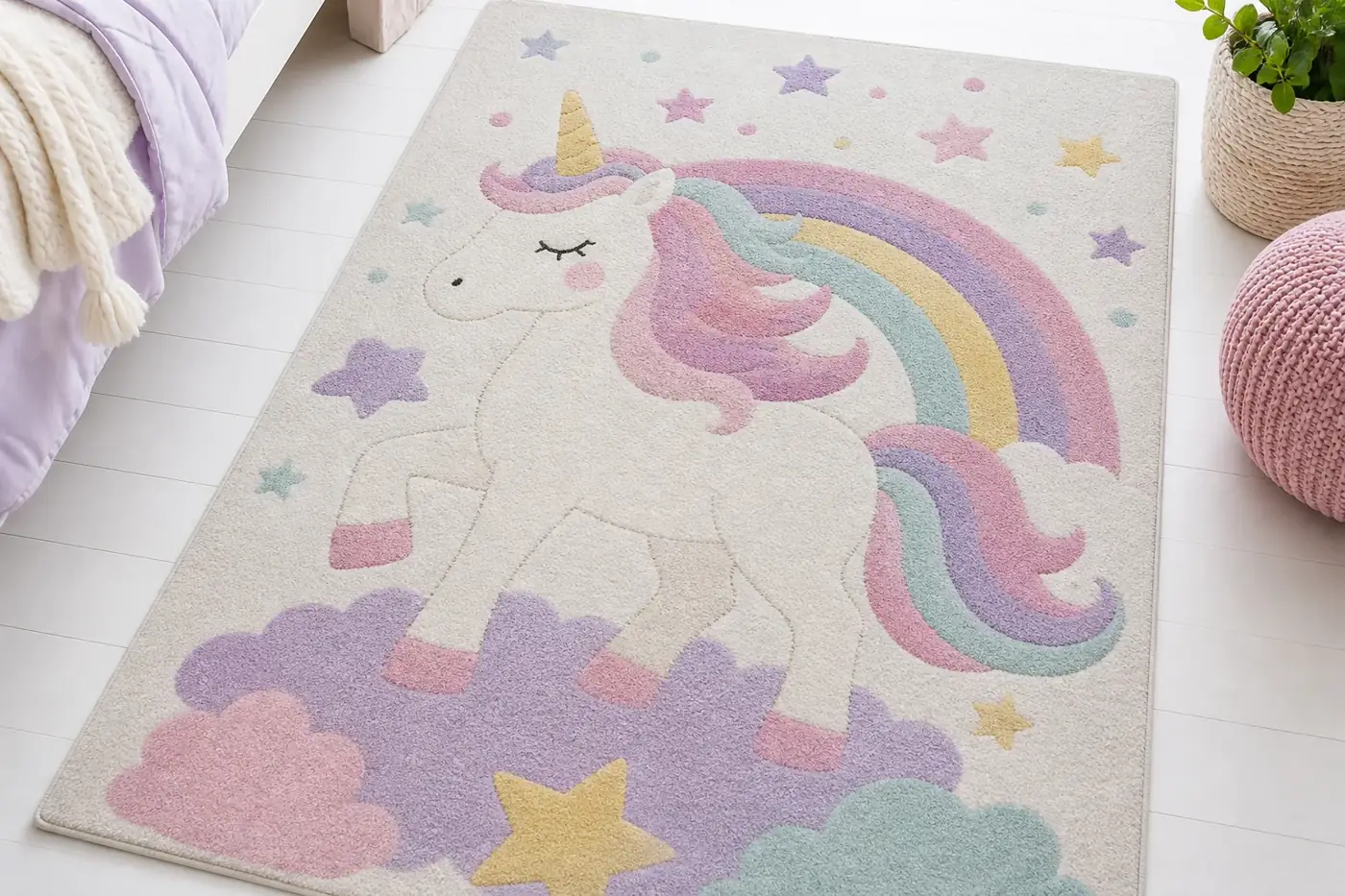 Tapis beige enfant