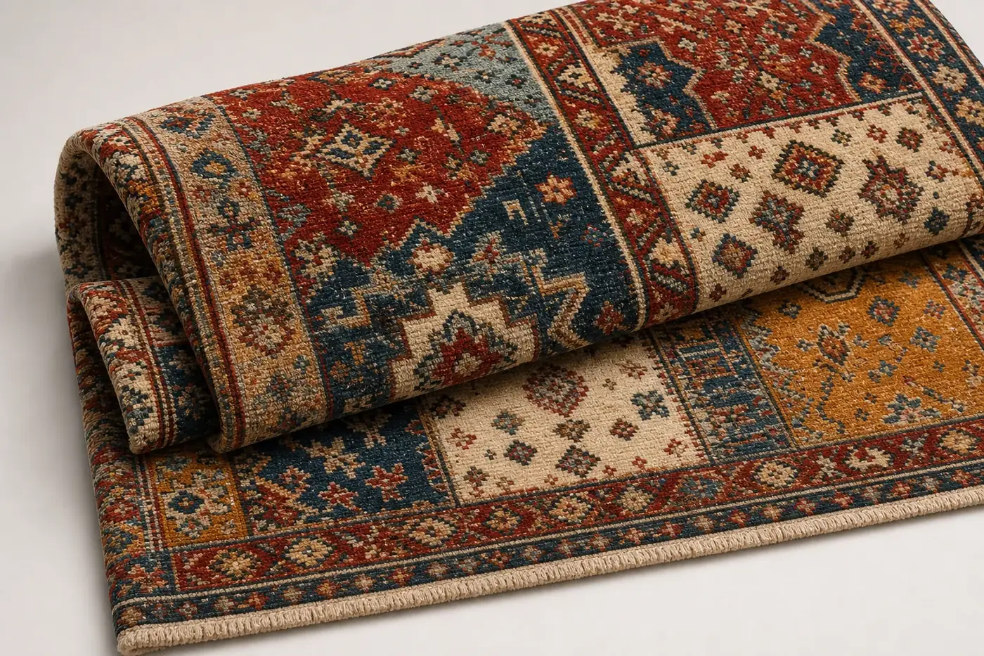 Tapis patchwork multicolore